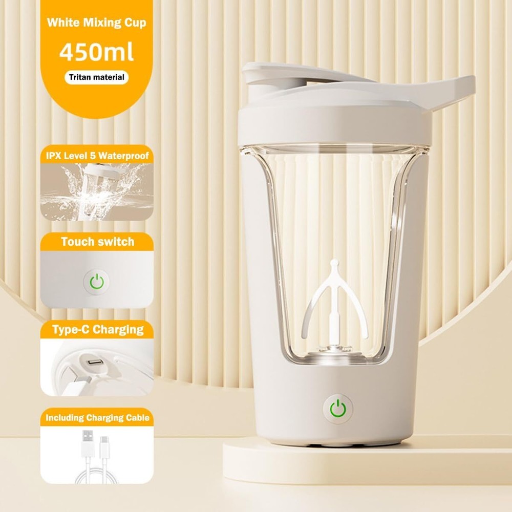 Electric Protein Shaker Bottle USB Rechargeable Mixer Cup for Shakes