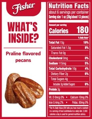 Fisher Snack Praline Pecans, 5.5 oz (Pack of 1), Ounces 1)