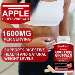 Apple Cider Vinegar Capsules 1600mg with The Mother for Weight Loss and Energy