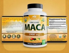 NaturaLife Labs Organic Maca Root – Black, Red & Yellow – 1900 mg per Serving –