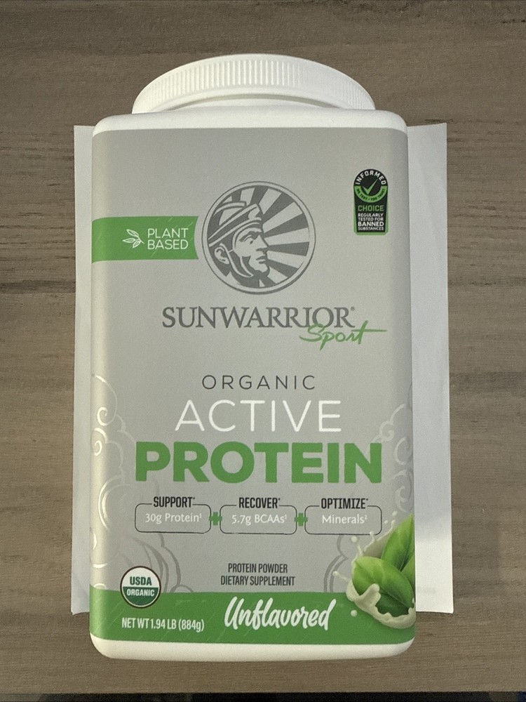 Sunwarrior Sport Organic Active Protein Vegan – Unflavored 1.94 lbs