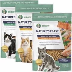 Nature’s Feast Blend Freeze-Dried Raw Cat Food,Poultry,Beef & Salmon,5.5 oz (3 p