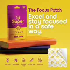 Super Patch FOCUS 7-Pack Trial Size Concentration Patch Drug-Free No Stimulants