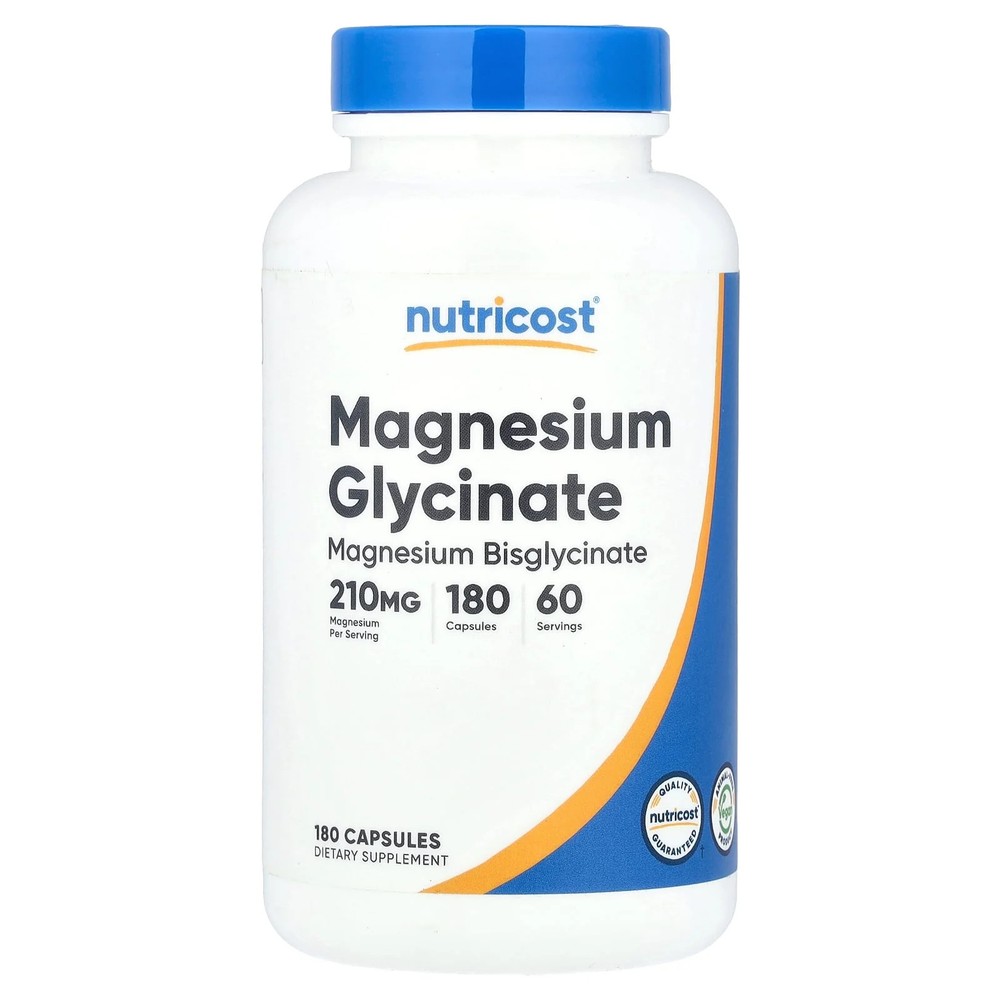 2 X Nutricost, Magnesium Glycinate, 180 Capsules (70 mg per Capsule)
