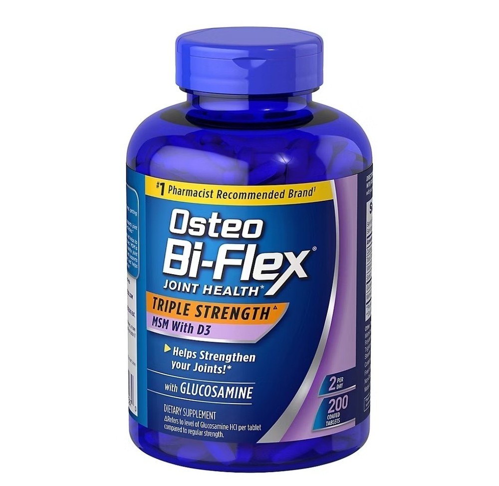 OSTEO BI-FLEX Triple Strength 200 Tablets WITH Glucosamine MSM D3 EXP 7/2026+