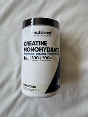 NWT Nutricost Performance Creatine Monohydrate Powder, 500 Grams, Unflavored