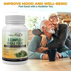 Vitamin B Complex, with Whole Food, for Stress, Energy, Immune Support