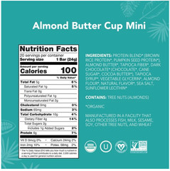 ALOHA Organic Plant Based Protein Mini Bars Almond Butter Cup 20 Pack