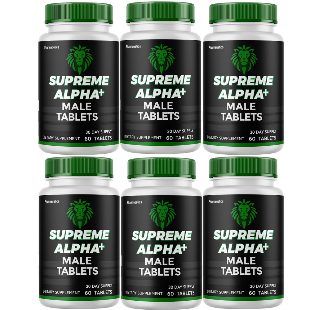 Supreme Alpha Tablets Male Support Supplement SupremeAlpha (6 Bottles)