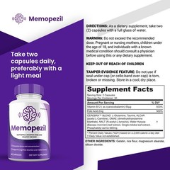 Memopezil Capsules, Max Strength, Memo Pezil for Clarity and Health (5 Pack)