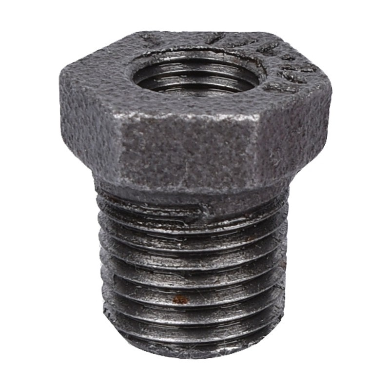 ProSource 35-1/4X1/8B Pipe Bushing, 1/4 x 1/8 in, MIP x FIP, Malleable Iron, SCH