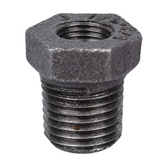 ProSource 35-1/4X1/8B Pipe Bushing, 1/4 x 1/8 in, MIP x FIP, Malleable Iron, SCH