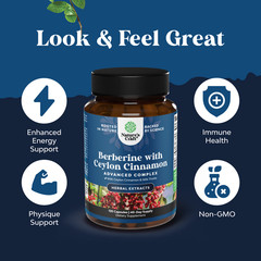 Balancing Berberine Plus 1200mg Per Serving Complex Antioxidant w/ Ceylon 120ct