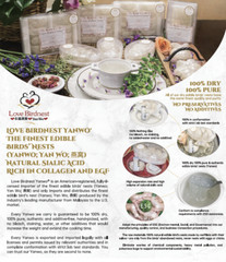 LOVE BIRDNEST YANWO® 马来西亚顶级纯干燕窝 Malaysian Dry Edible Bird’s Nests M/4A/中盏 100G