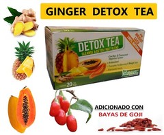 Perdida de Peso Te Detox Piña fruit papaya Detox Tea Weight & Loss with GOJI
