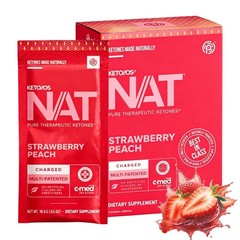 PRUVIT Ketone Drink Keto Nat STRAWBERRY PEACH Charged 20 Pack