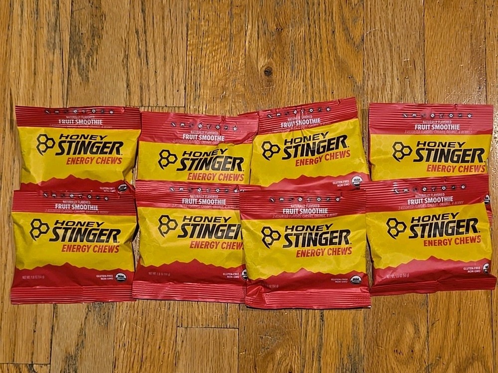 8 Honey Stinger Organic Fruit Smoothie Energy Chew Packs * SEALED Exp 8/2025