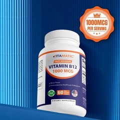 1000 mcg Fast Dissolve Vitamin B12 – , Gluten Free, No Preservatives