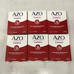 6 Boxes Azo Cranberry Urinary Tract Supplement 50 Caplets-Box Exp 04/2027