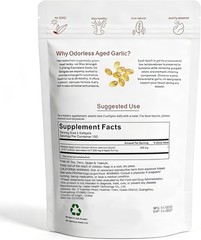 Odorless Garlic 7500mg Per Servings, 300 Softgels | 2 Years Aged Garlic Extra…