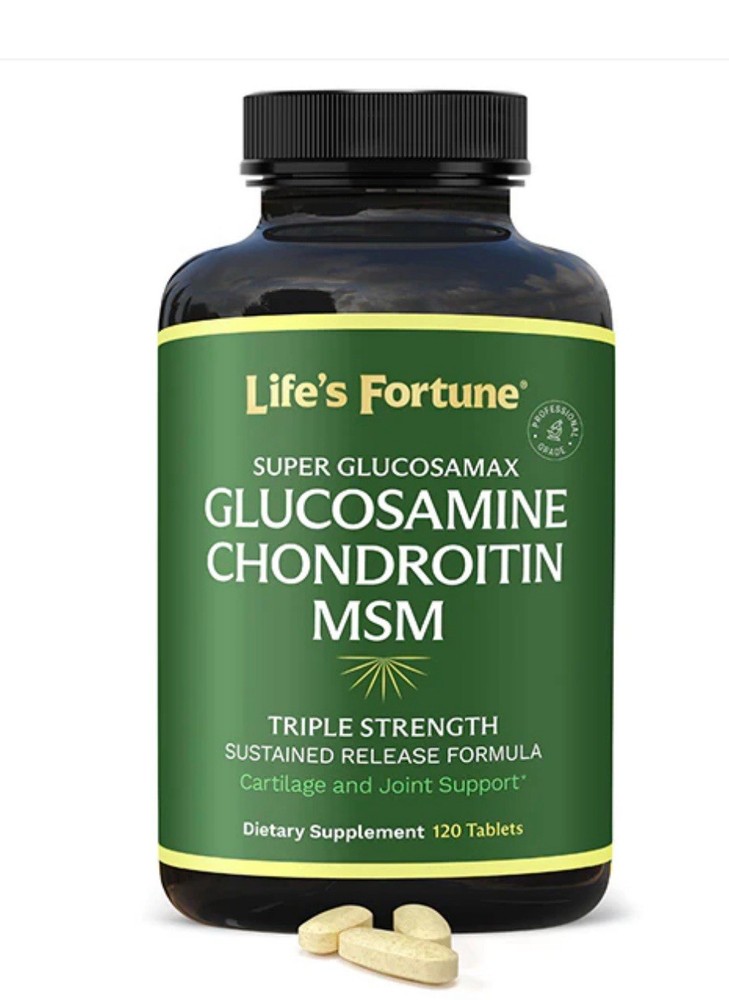 Life’s Fortune Super Glucosamax Supplement for Joint Function & Comfort, 120 Tab