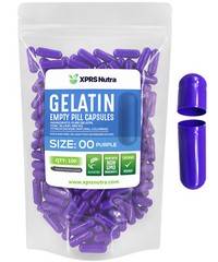 Capsules Express- Size 00 Purple Empty Gelatin Capsules Gelcaps Pills Caps