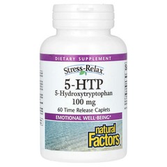 2 X Natural Factors, Stress-Relax, 5-HTP, 100 mg, 60 Time Release Caplets