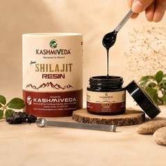 KASHMIVEDA Shilajit Resin 40 Gram, 75% Fulvic Acid Organic 100% Pure 120 Serving