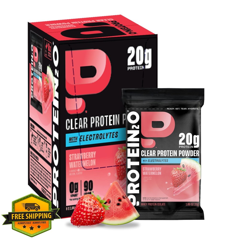 Protein2o Clear Whey Isolate Protein Drink Strawberry Watermelon 8pk