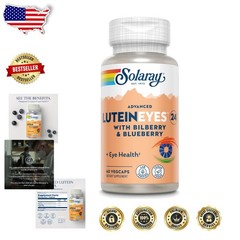 Advanced Lutein 24mg Eye Support – VegCaps, Blueberry Bilberry, 60 Count