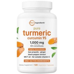 with Curcumin Black Pepper 120 Capsules – Supports Bone and Joint Health