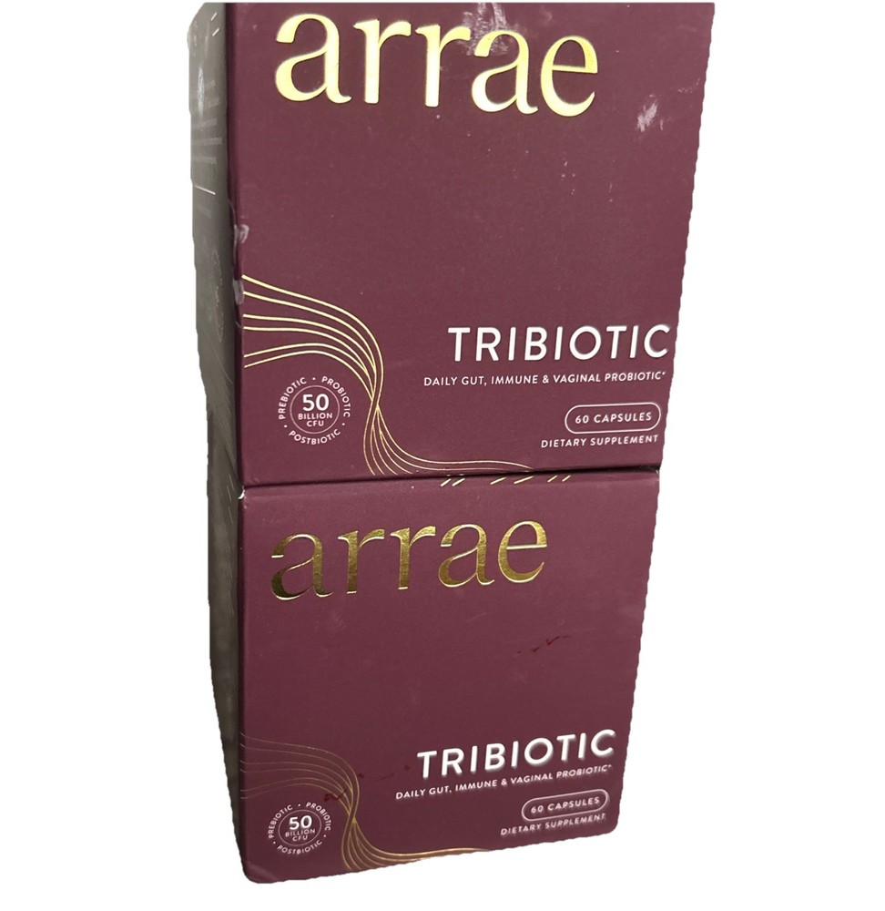 (2 Pack)Arrae Tribiotic Daily Gut, Skin & Vaginal Support Supplements