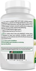 2 Pack Best Naturals alpha lipoic acid 600 mg 60 capsules- ALA Antioxidants