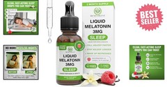 Benevolent Liquid Melatonin Drops – Fast-Acting Sleep Aid for All Ages, 3mg