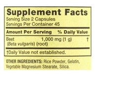 Spring Valley Beet Root Dietary Supplement 1000 mg 90 Count