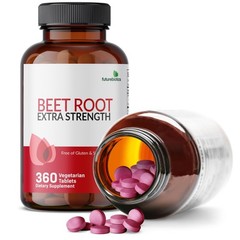 Extra Strength Beet Root Supplement, Non-GMO, 360 Veggie Tablets for Energy Boos