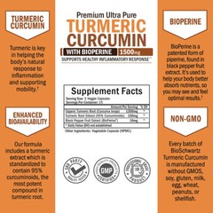Turmeric Capsules 1500mg + Ginger + Black Pepper | 120 Capsules – Supplement