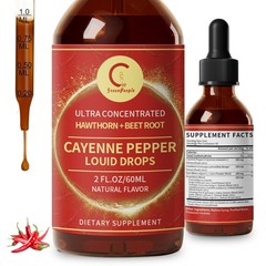 Cayenne Pepper Supplement Liquid Drops Metabolism & Support Weight Management