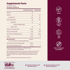 Beet Root Nitric Oxide Supplements for Energy & Heart Health – 60 Soft Chews