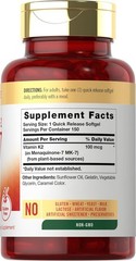 Vitamin K2 MK7 100 mcg | 150 Softgels | Non-GMO, Gluten Free Supplement