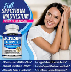 Advanced 8 Toplux Nutrition Complex Mag 1000mg Supports 4X Elemental Magnesium