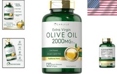 Olive Oil Supplement 2000Mg | 120 Softgels | Cold Pressed Extra Virgin
