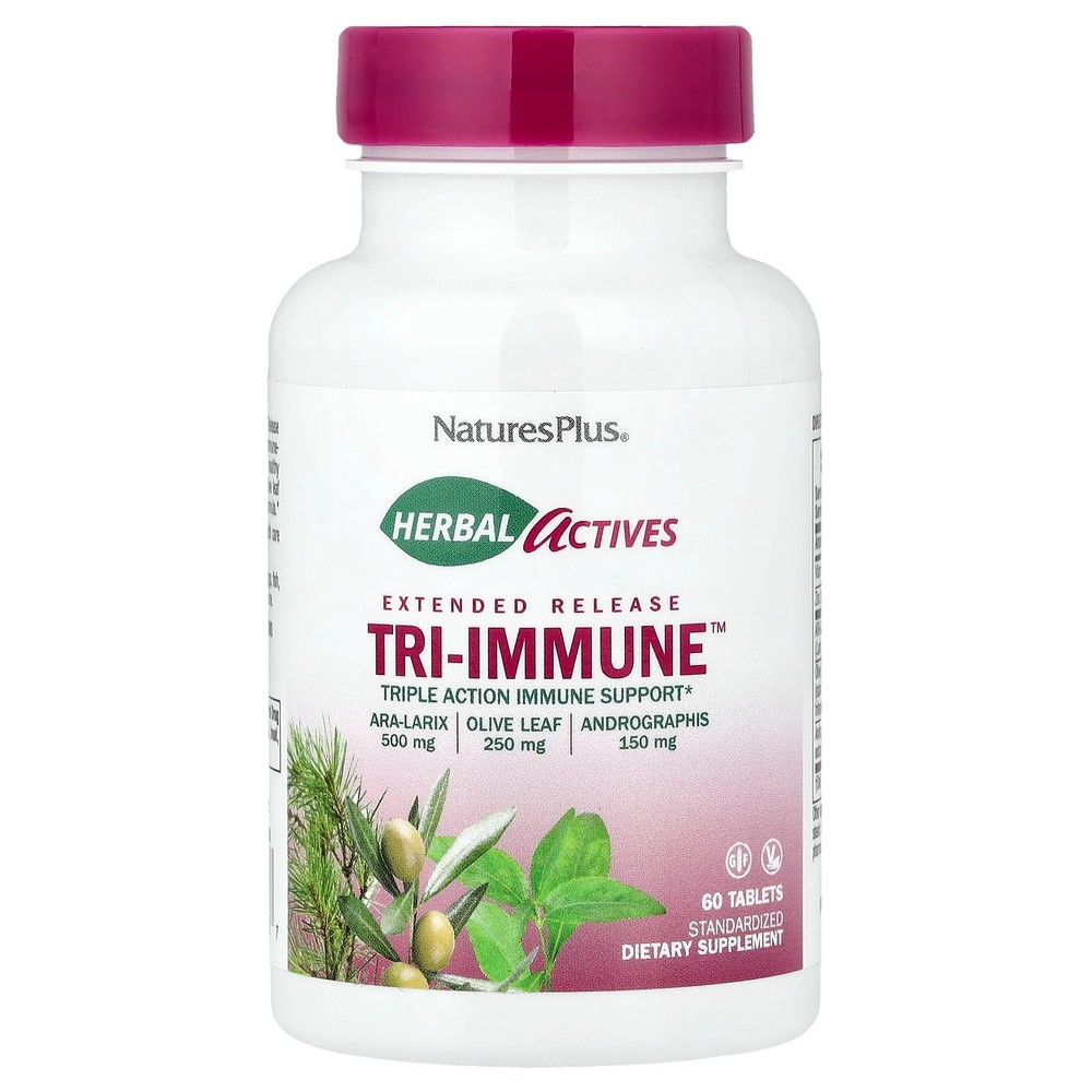 2 X NaturesPlus, Herbal Actives, Extended Release Tri-Immune�, 60 Tablets