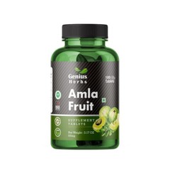 Genius Herbs Amla Fruit 180 Tablets 500mg – Antioxidants for Immunity boosting
