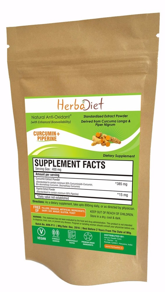 Turmeric Curcumin & Black Pepper Bioperine Powder 95% Antioxidant High Potency