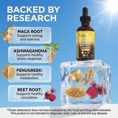 Clean Nutra AdaptoDrive Liquid Drops Maca Ashwagandha Energy Hormone Support 2oz