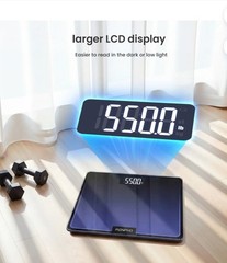 DescriptionRENPHO 550lb Digital Bathroom Scale – High Capacity Body…