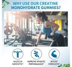 2-Pack Creatine Gummies 5000mg – Muscle Strength, Growth, & Pre Workout Energy
