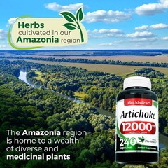 Organic Artichoke 12000mg 240 caps Non-GMO/Gluten Free