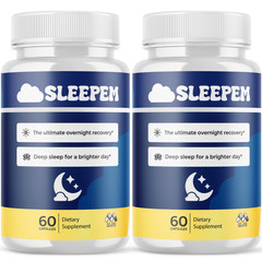 (2 Pack) Sleepem Advanced Night Support Deep Sleep Supplement 120 Capsule